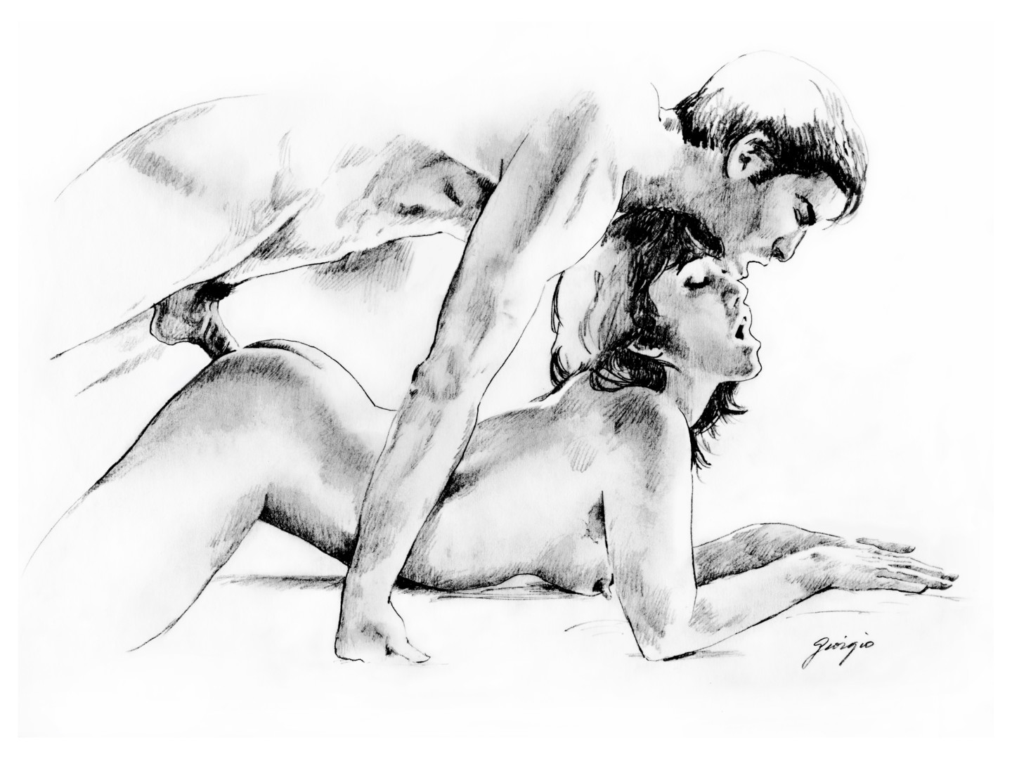 Рисунок Карандашом Девушки Секс