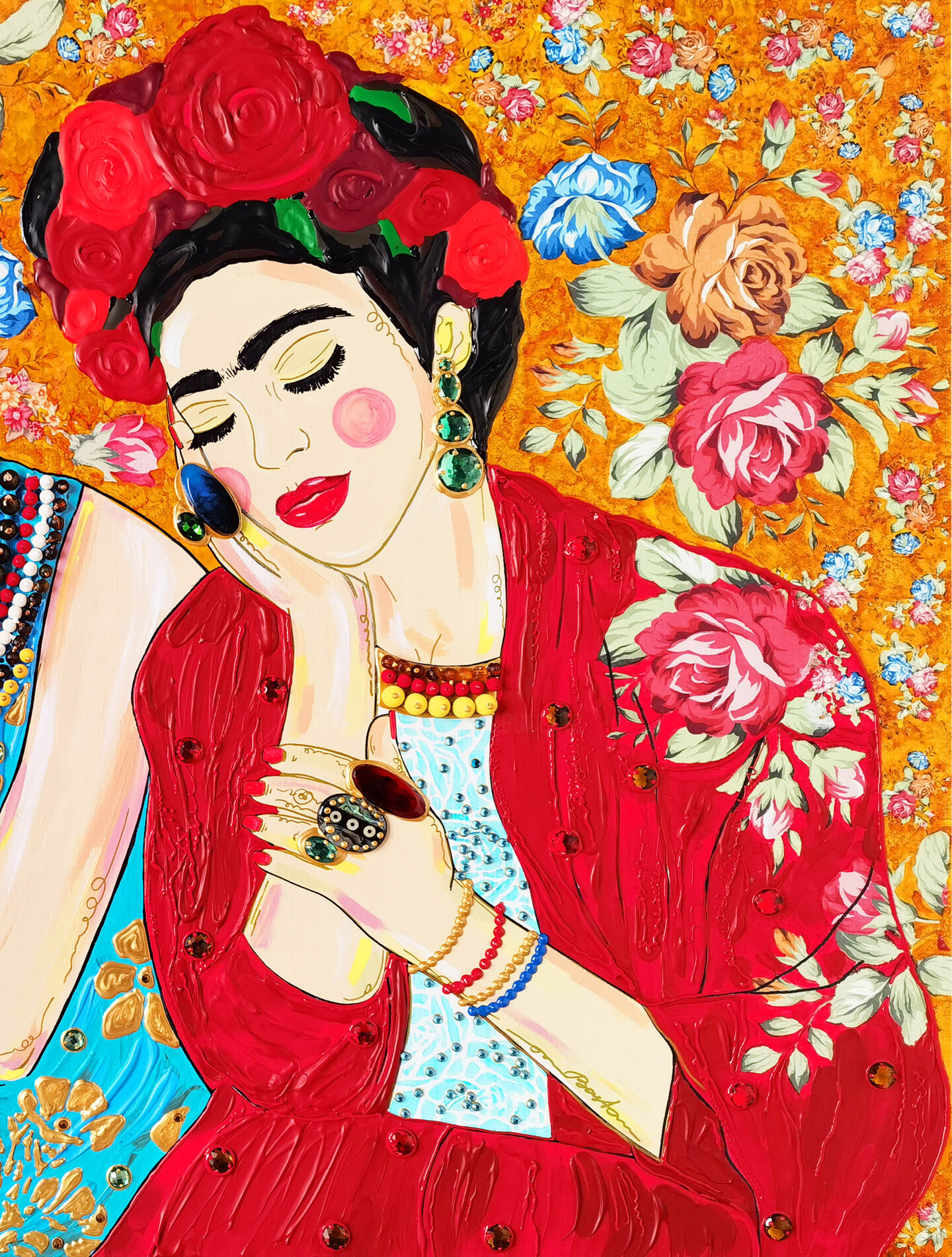 Frida Kahlo Female Portrait Art D Sc Pintura Por Irina Bast
