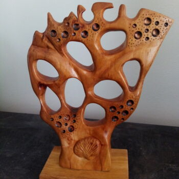 Скульптура под названием "Corail" - Alain Polydor, Подлинное произведение искусства, Дерево