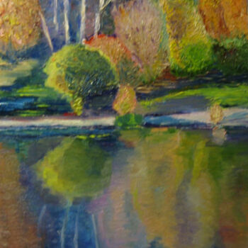 Painting titled "Motley Autumn" by Ira Kub, Original Artwork, Oil