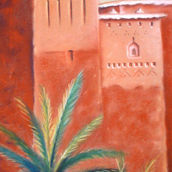 Painting titled "Casbah" by Véronique Abt, Original Artwork, Pastel