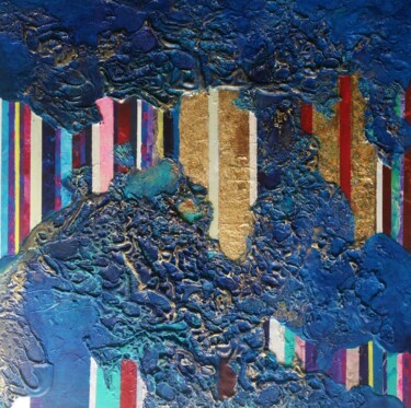 Collagen mit dem Titel "Eroding Columns in…" von Lynda Rosemarie Stevens, Original-Kunstwerk, Collagen
