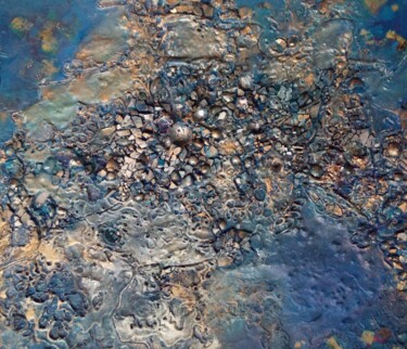 Κολάζ με τίτλο "Blue Planet" από Lynda Rosemarie Stevens, Αυθεντικά έργα τέχνης, Κολάζ
