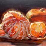 Painting titled "Bright Tangerines" by Evgeny Chernyakovsky, Original Artwork, Oil