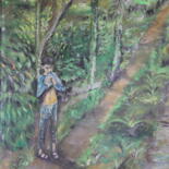 Schilderij getiteld "Child in wild" door Nilanga Ranasinghe, Origineel Kunstwerk, Olie
