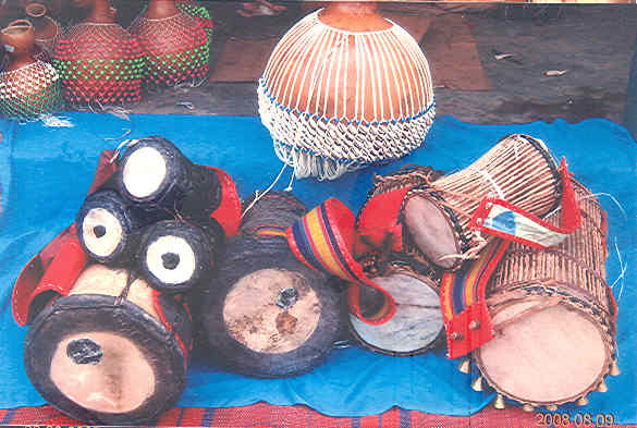 Yoruba Traditional Drums Complete Set Artcraft By Taiwo Oladokun