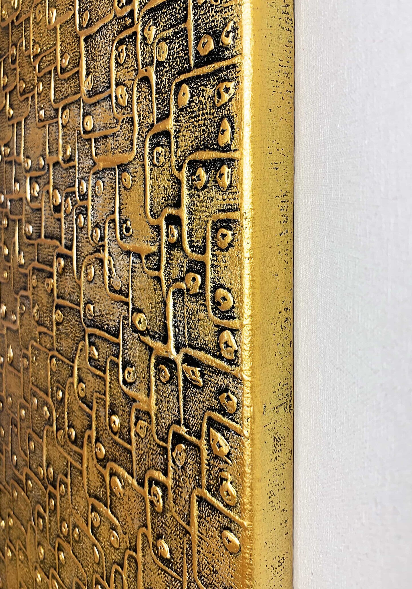 Industrial Chic: Vintage Gold Painting by Alessia Lu