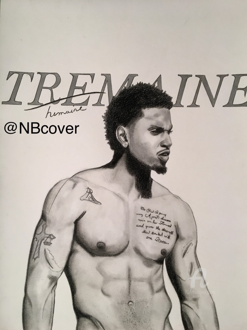 Trey Songz Drawing by Alexis Raoult Artmajeur