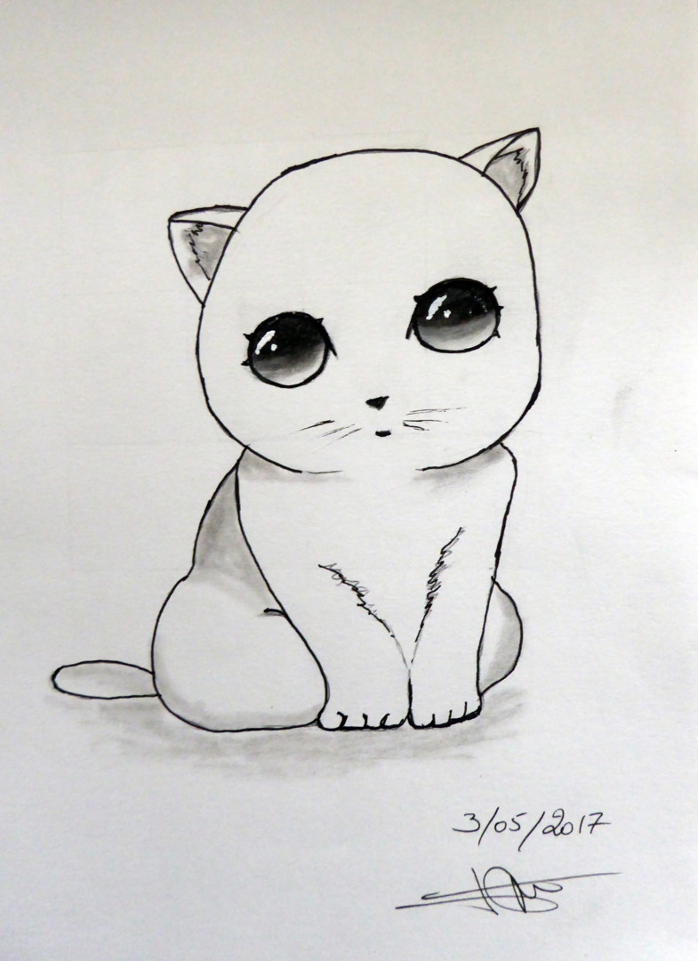 Bebe Chat Drawing By Althea Artmajeur