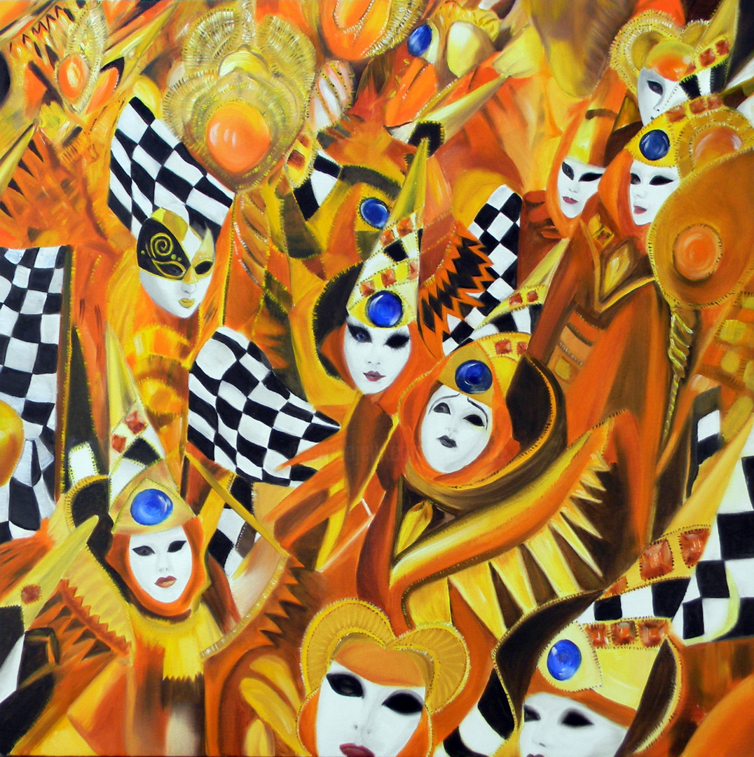 Абстрактная композиция на тему карнавал