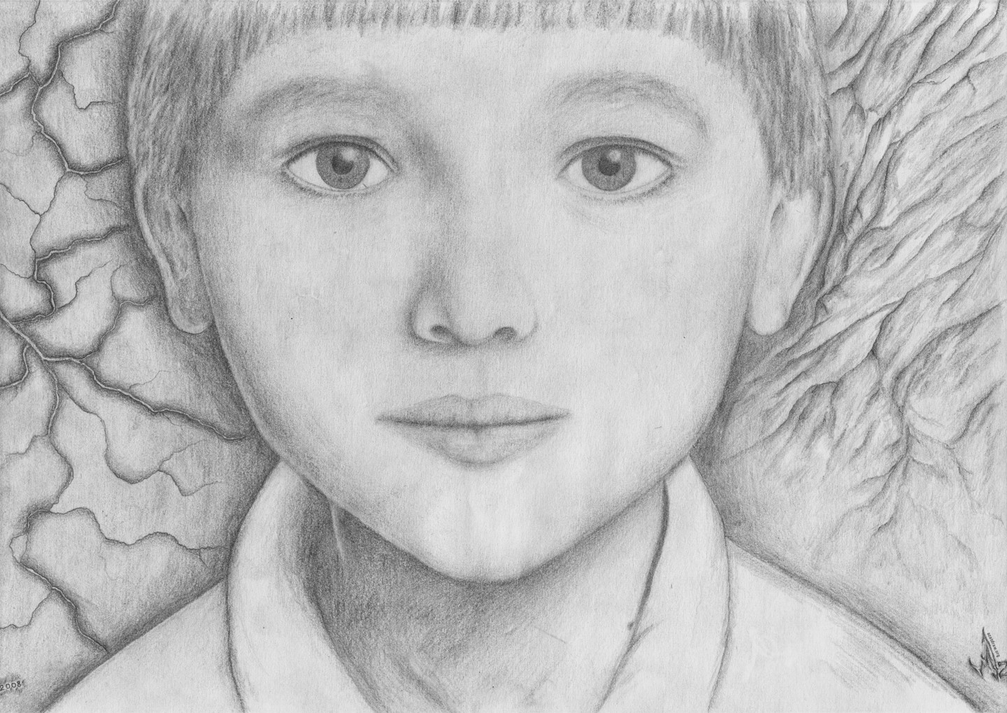 Графический портрет мальчика