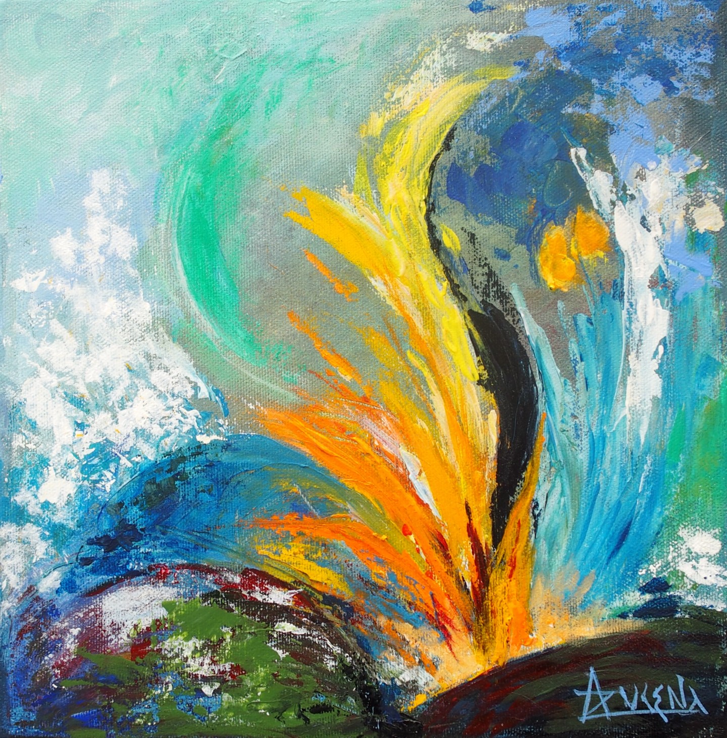 Flamboyant, Painting by Azucena | Artmajeur