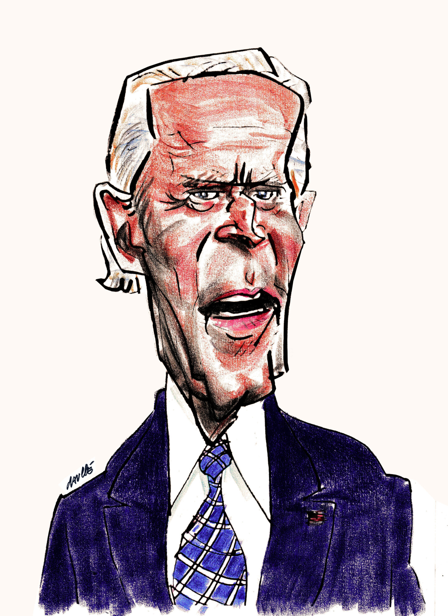 Joe Biden, Drawing by Bertrand Daullé | Artmajeur