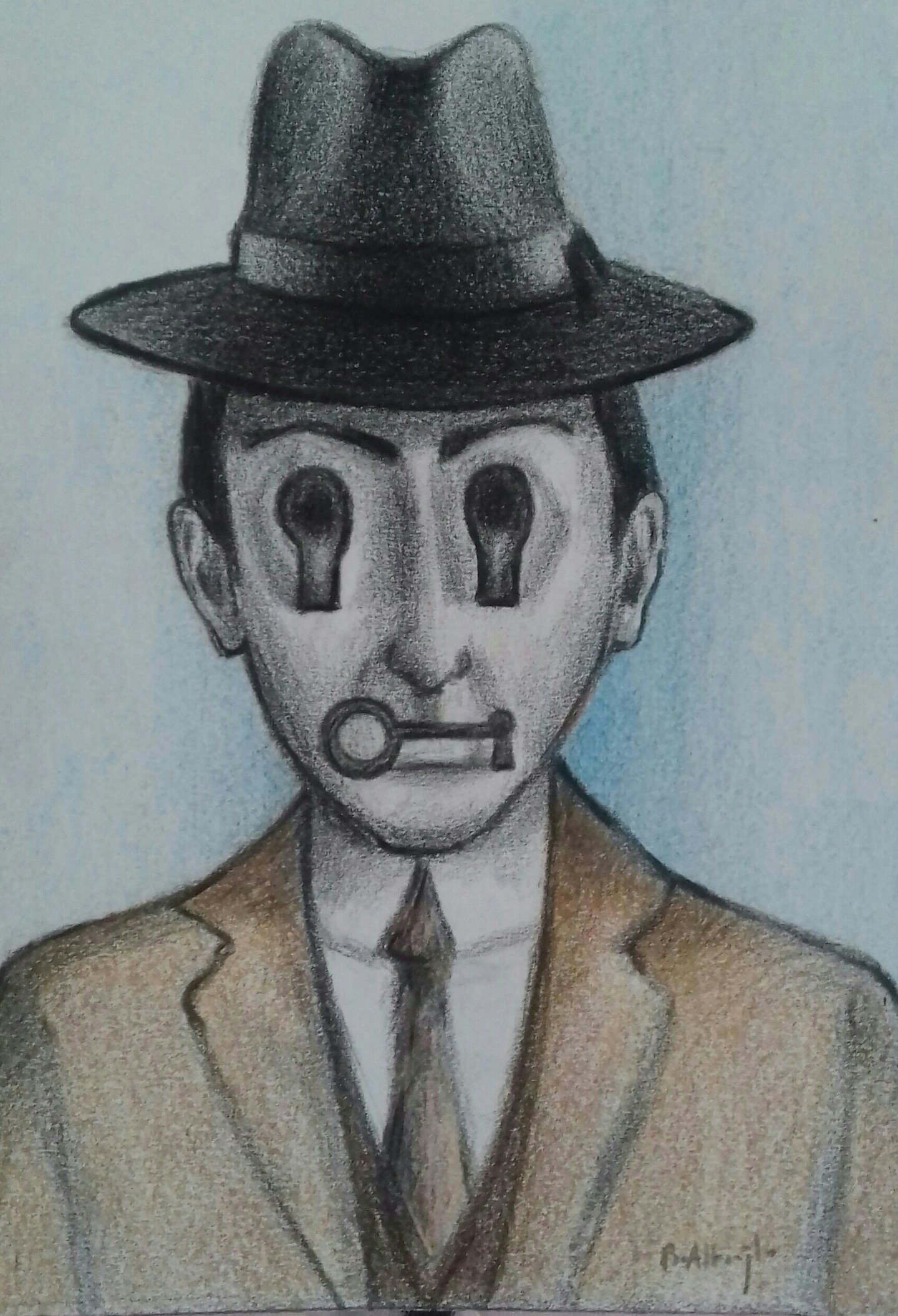 Franz Kafka, Painting by Bilgehan Altinoglu