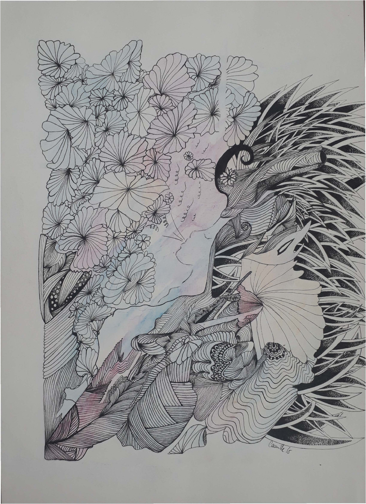 Duality, Drawing by Camille Geraldes Artmajeur