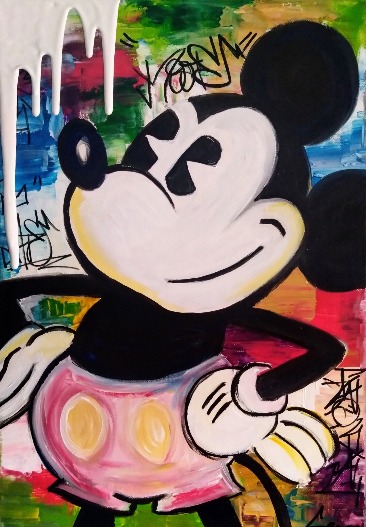 Street Art Color Mickey Peinture Par Caronart Artmajeur 8851