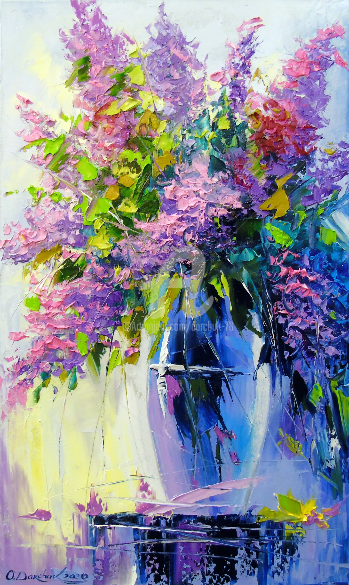 Bouquet Of Lilac, 絵画 Olhaによって | Artmajeur