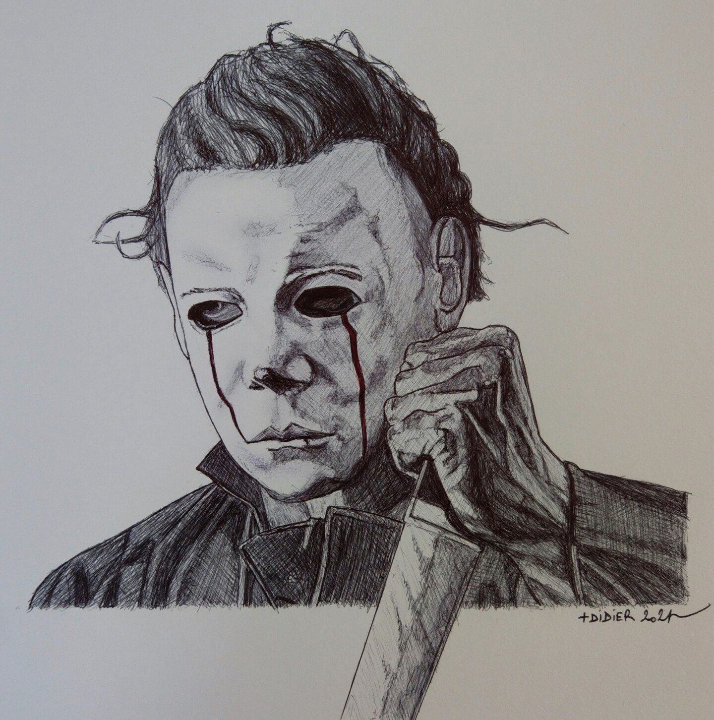 Michael Myers - Halloween 2 -, Drawing by Didier Plouviez | Artmajeur