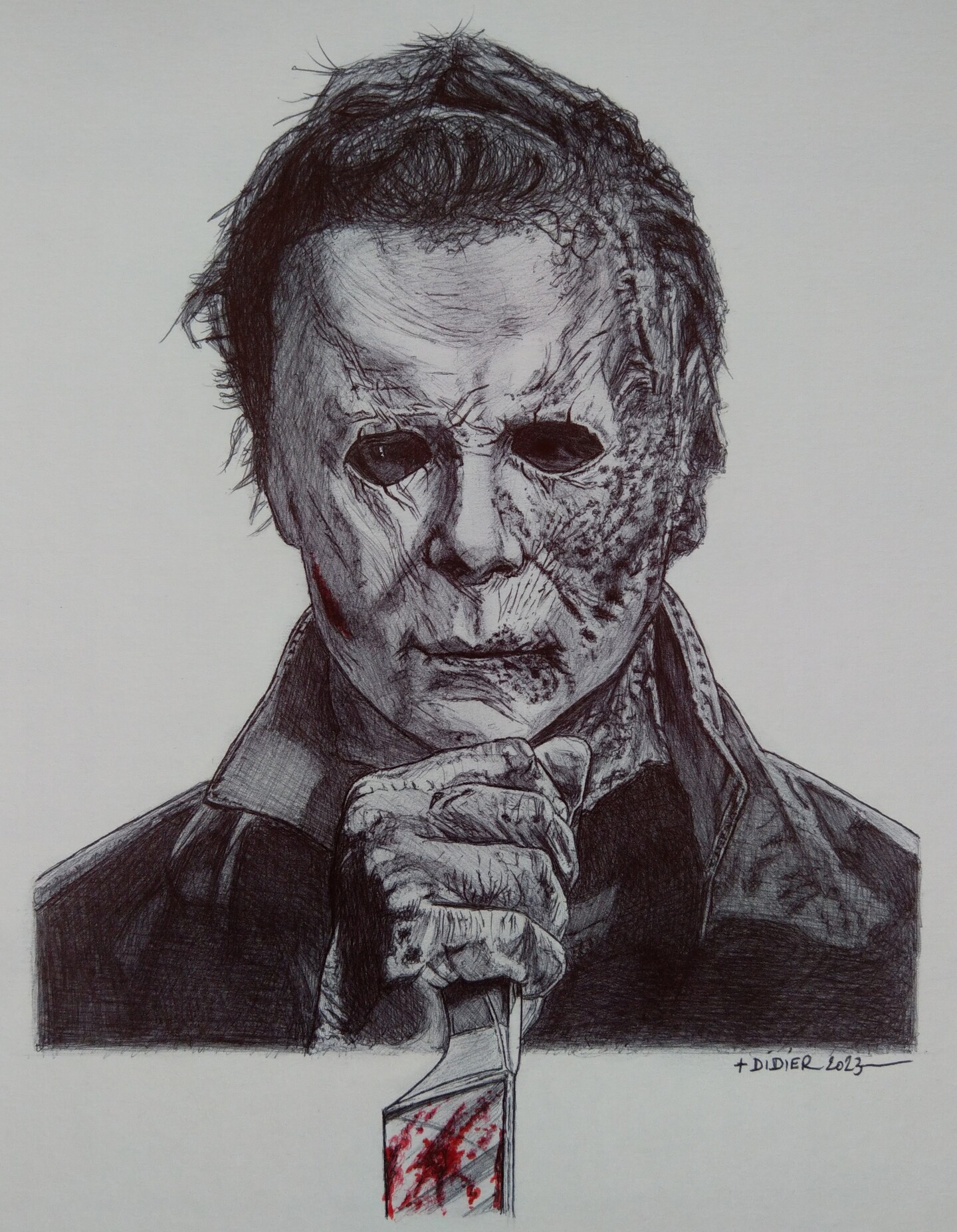 Michael Myers - Halloween Kills -, Drawing by Didier Plouviez | Artmajeur