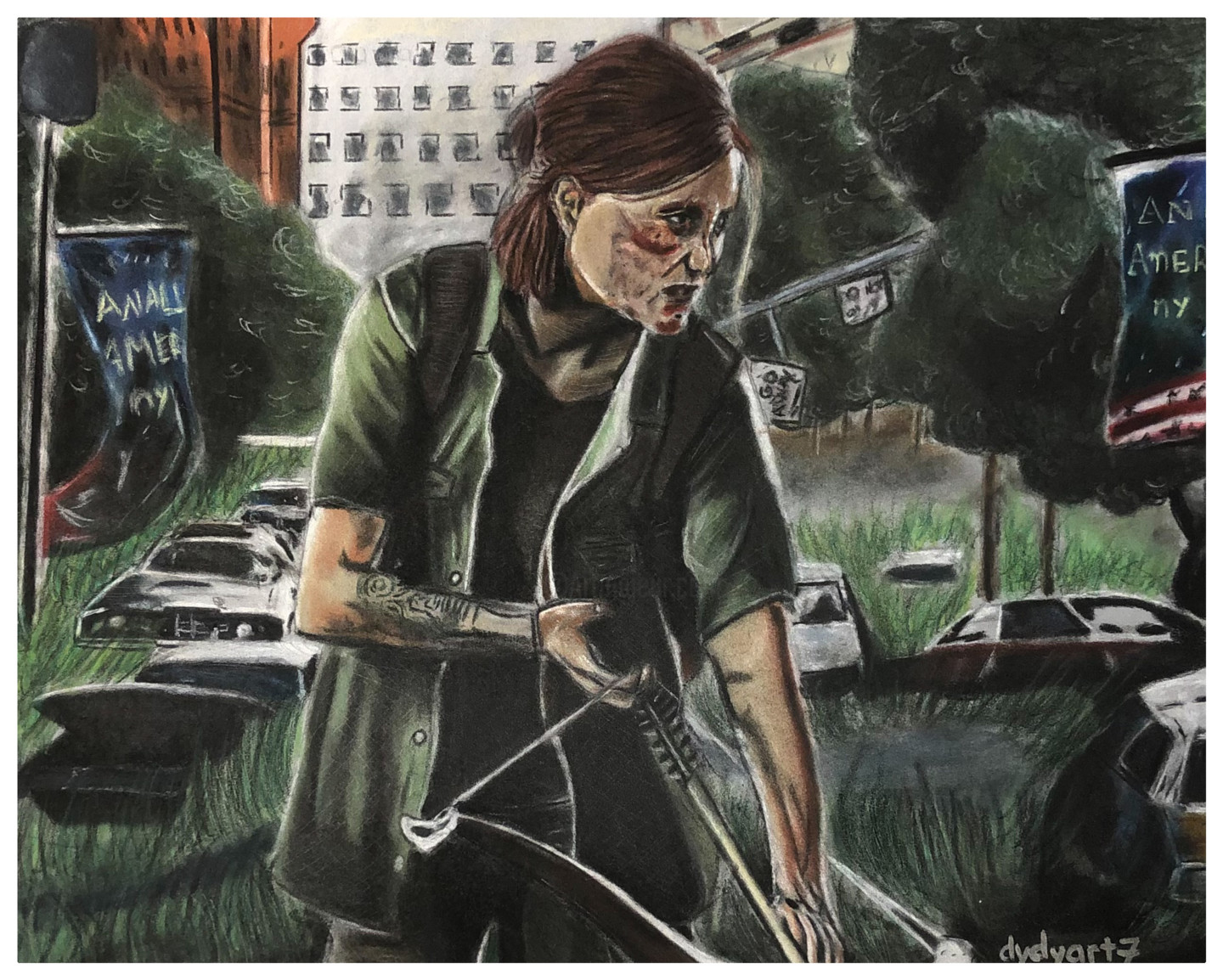 Ellie The Last Of Us, Desenho por Focosi Dylan (Dydyart7)