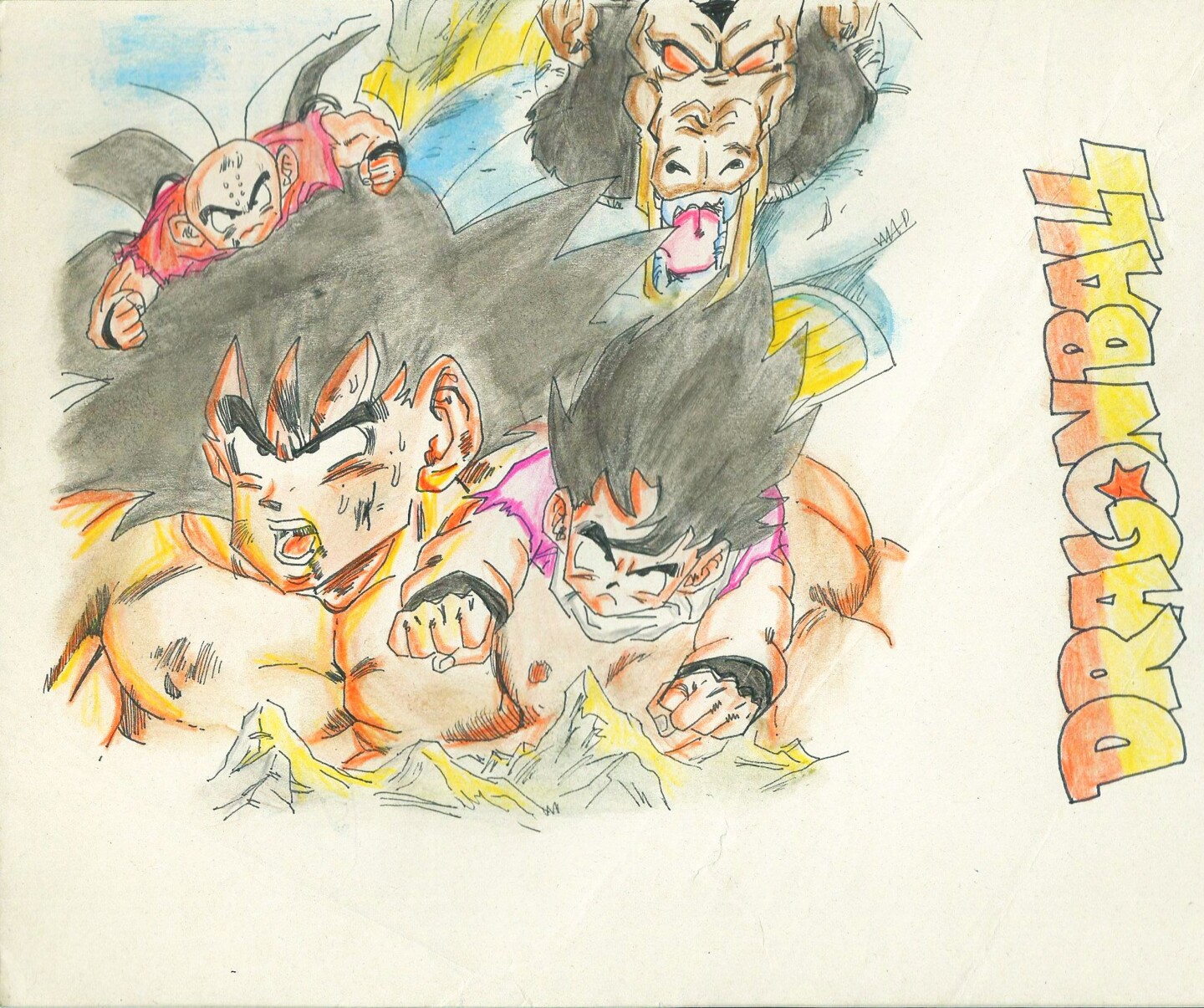 Dragon Ball Z Tribute 1980-90 Goku Hogan, Desenho por Eduardo Bustos  Segovia