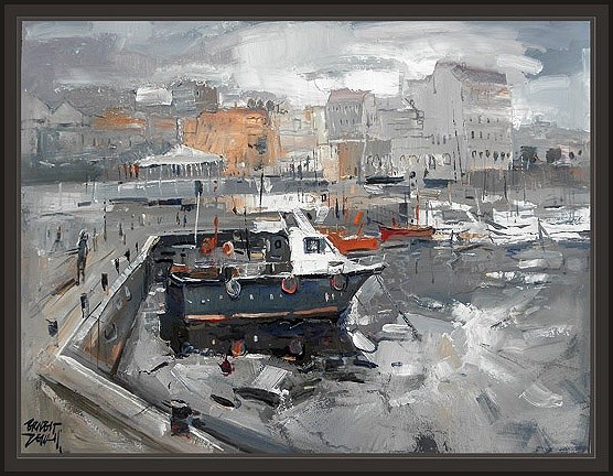 Palamos Marina Port Puertos Puerto Barco Pintura Por Ernest Descals Artmajeur