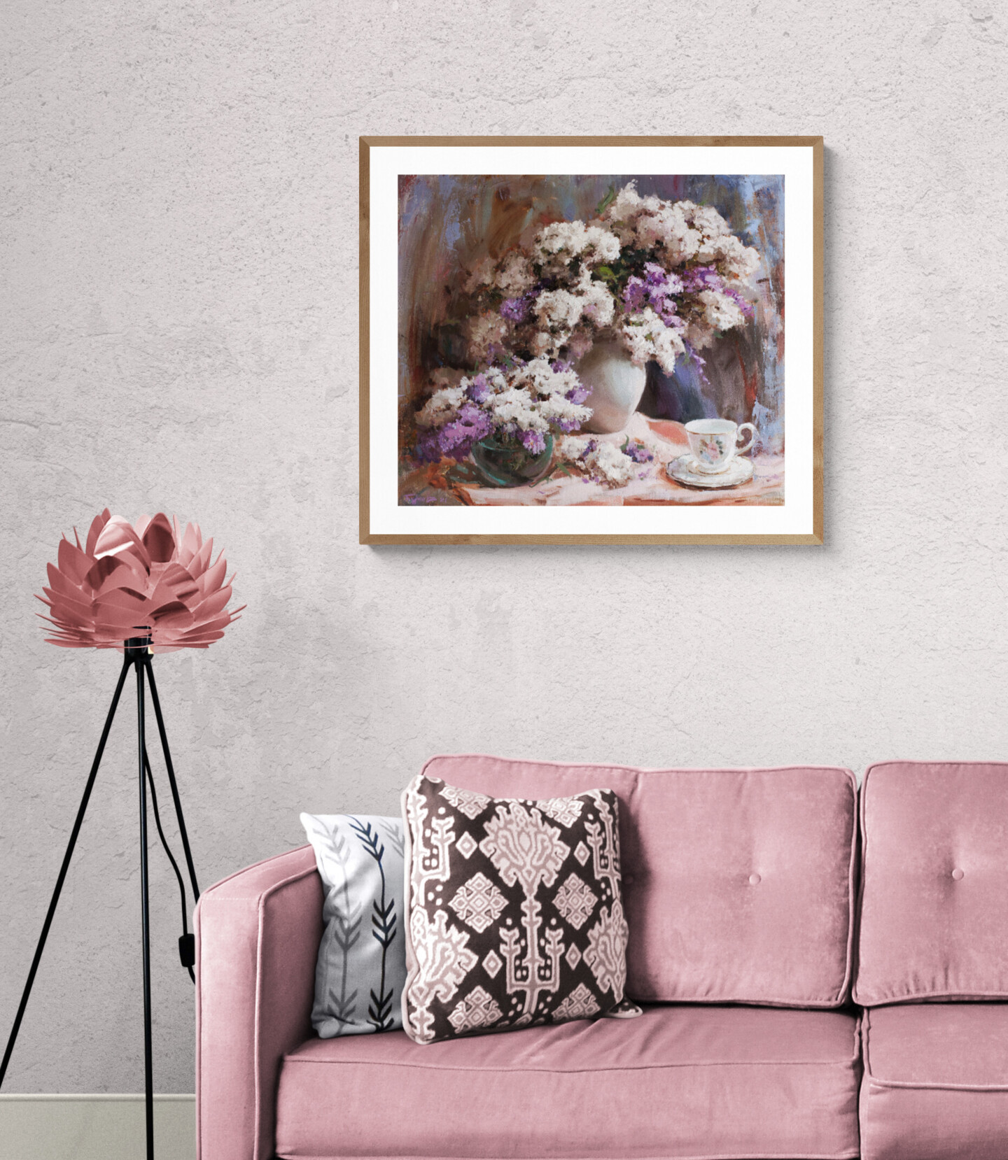 Lilac Aroma. Floral Still Life. Lilac Bu, Painting by Evgeny