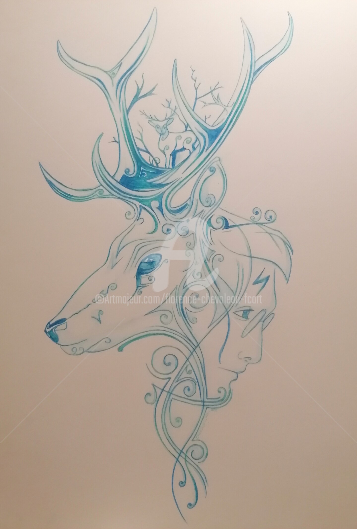 Patronus, Drawing by Florence Chevoleau (FCArt)