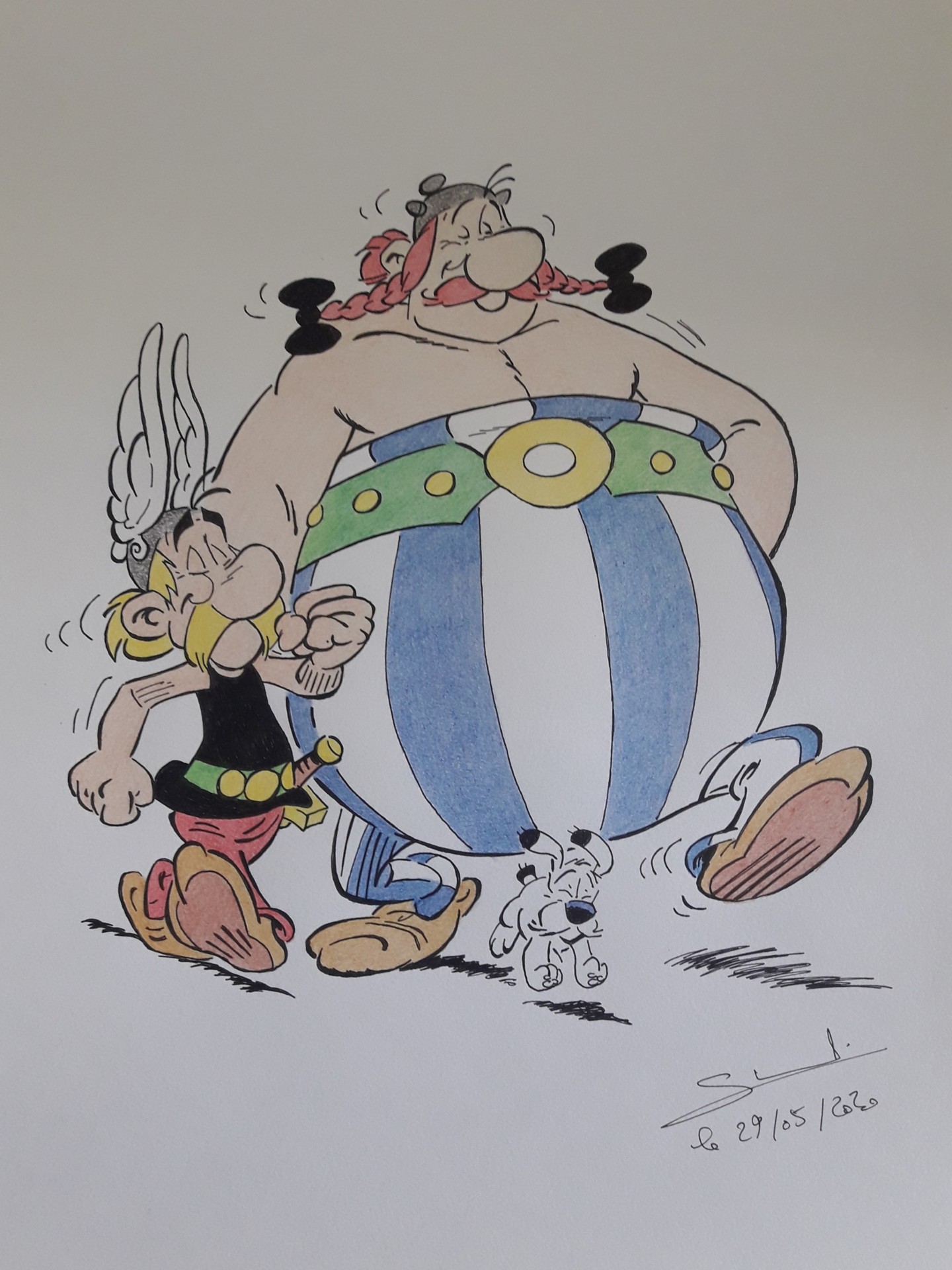 Dessin D Asterix Et Obelix Realise Au Crayon Drawing By Gilles Staub Lecrayonagile Artmajeur