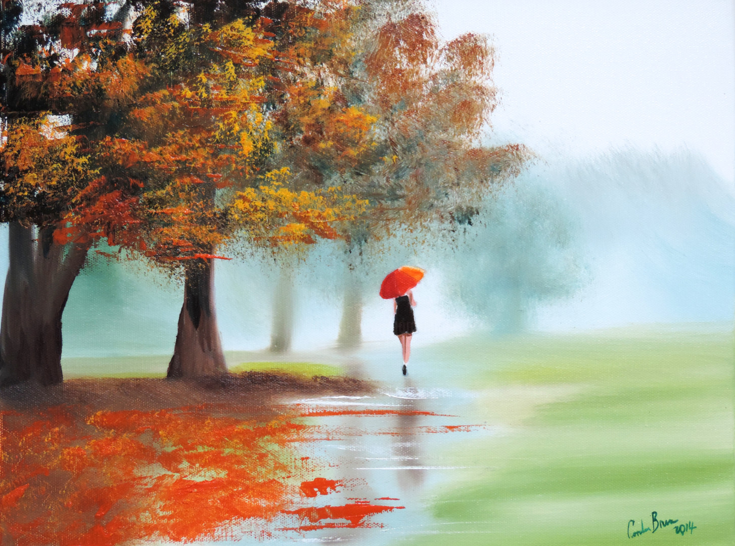 Осенний пейзаж девочка