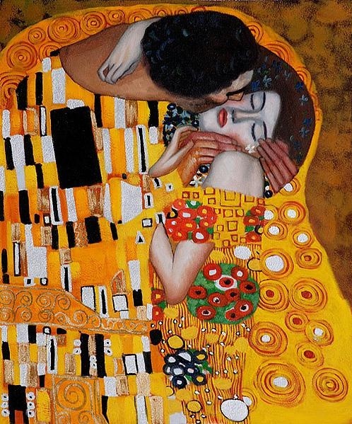 Gustav Klimt - The Kiss - Oil, Painting by Gustav Klimt | Artmajeur