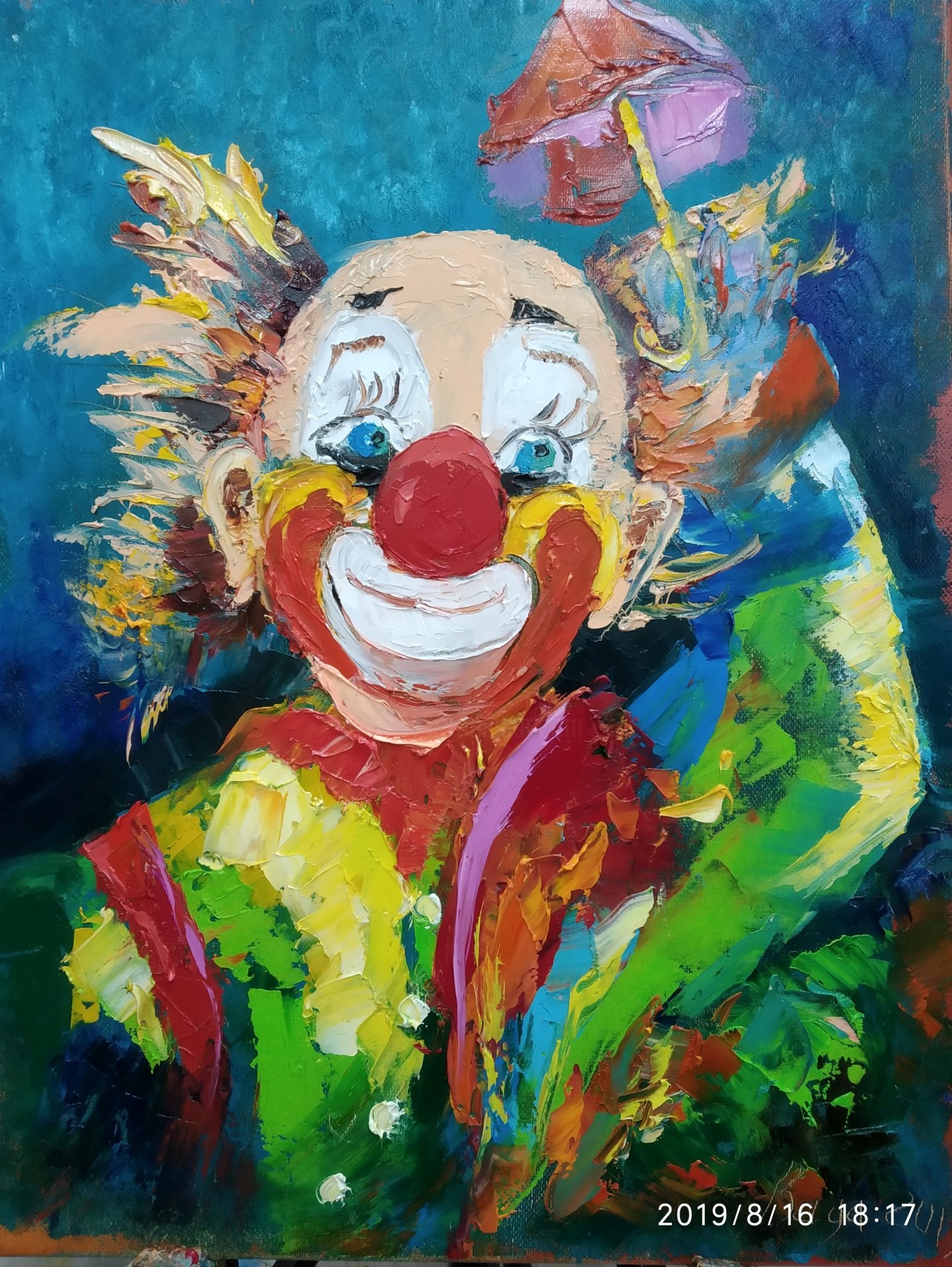Clown Painting by Elena Bagautdinova | Artmajeur