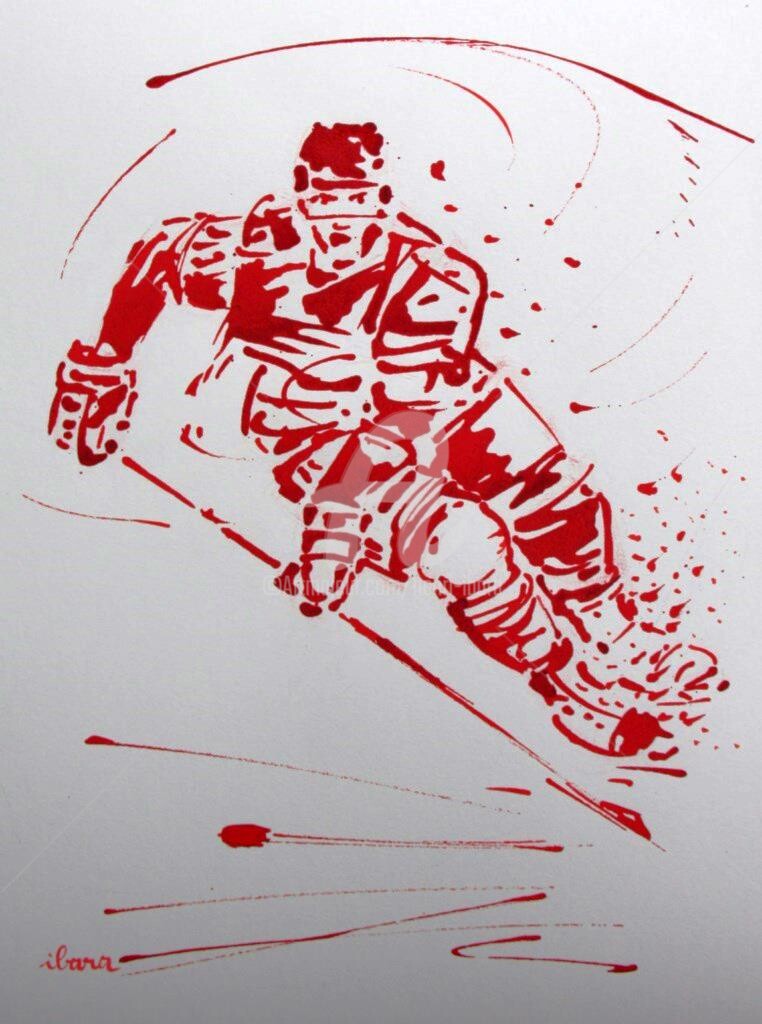 Hockey Art акварель