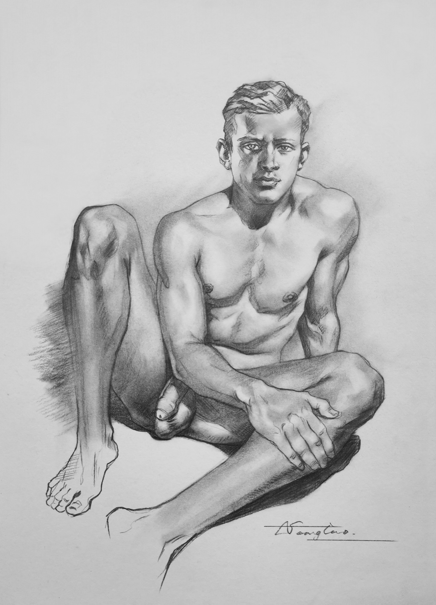 голые мужчины карандашом фото 92