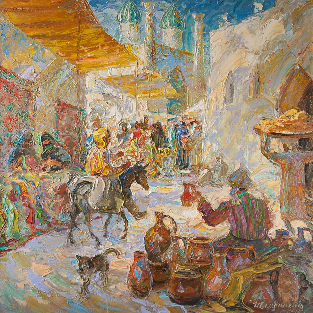 Картина Восточный базар Верещагин