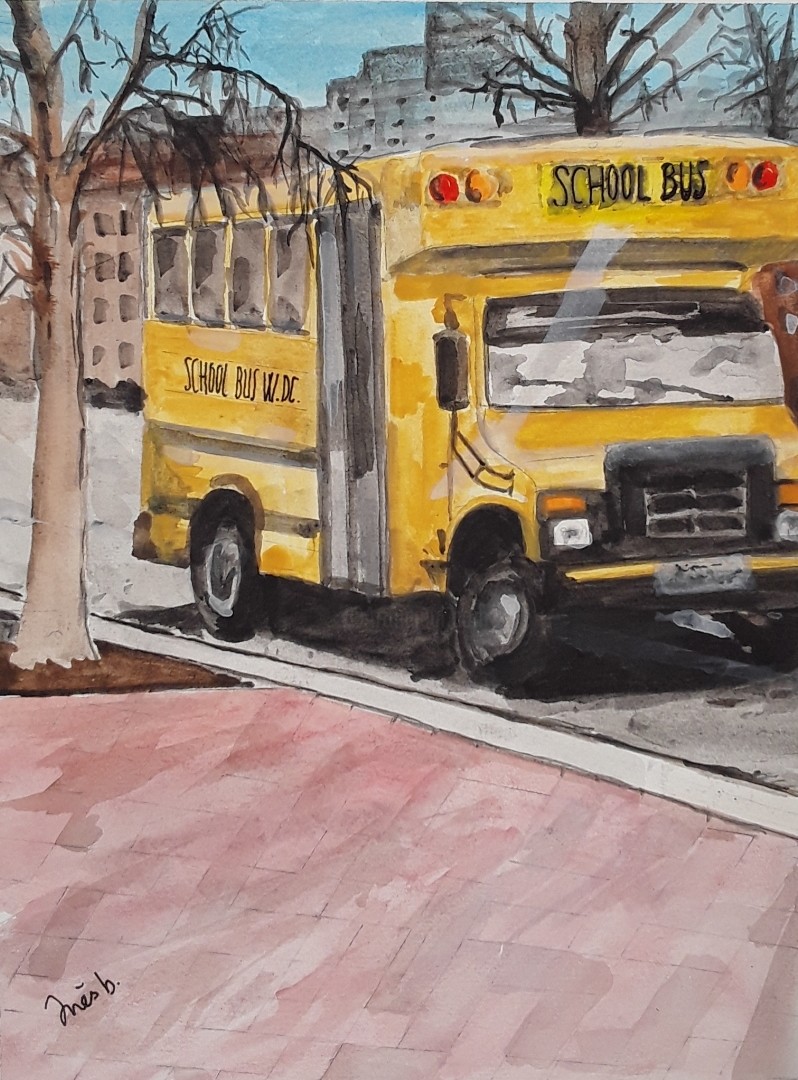 school bus painting