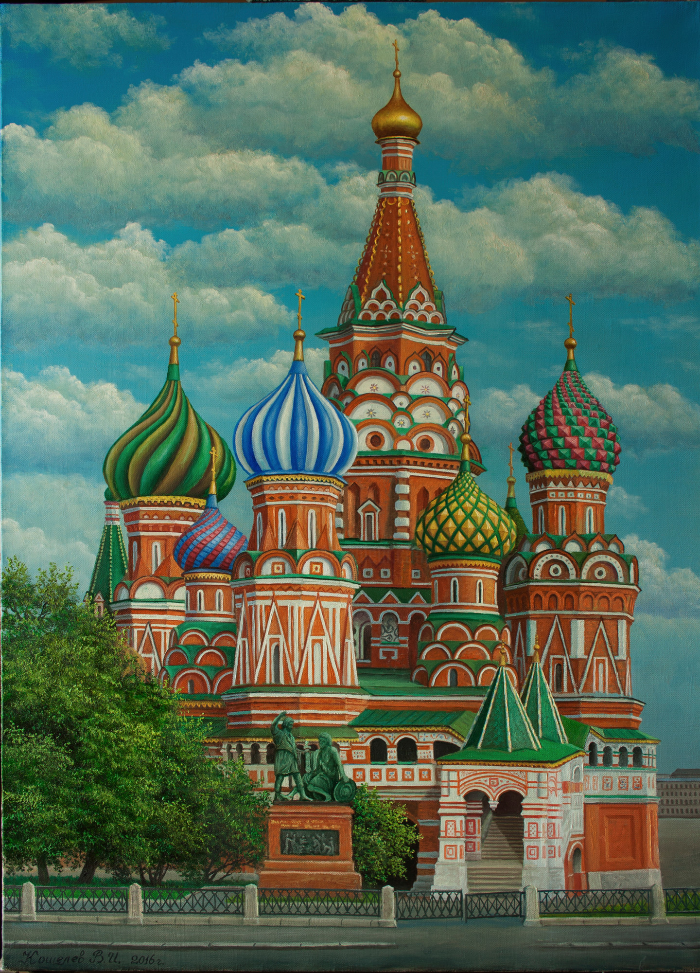 Храм Василия Блаженного Москва картина