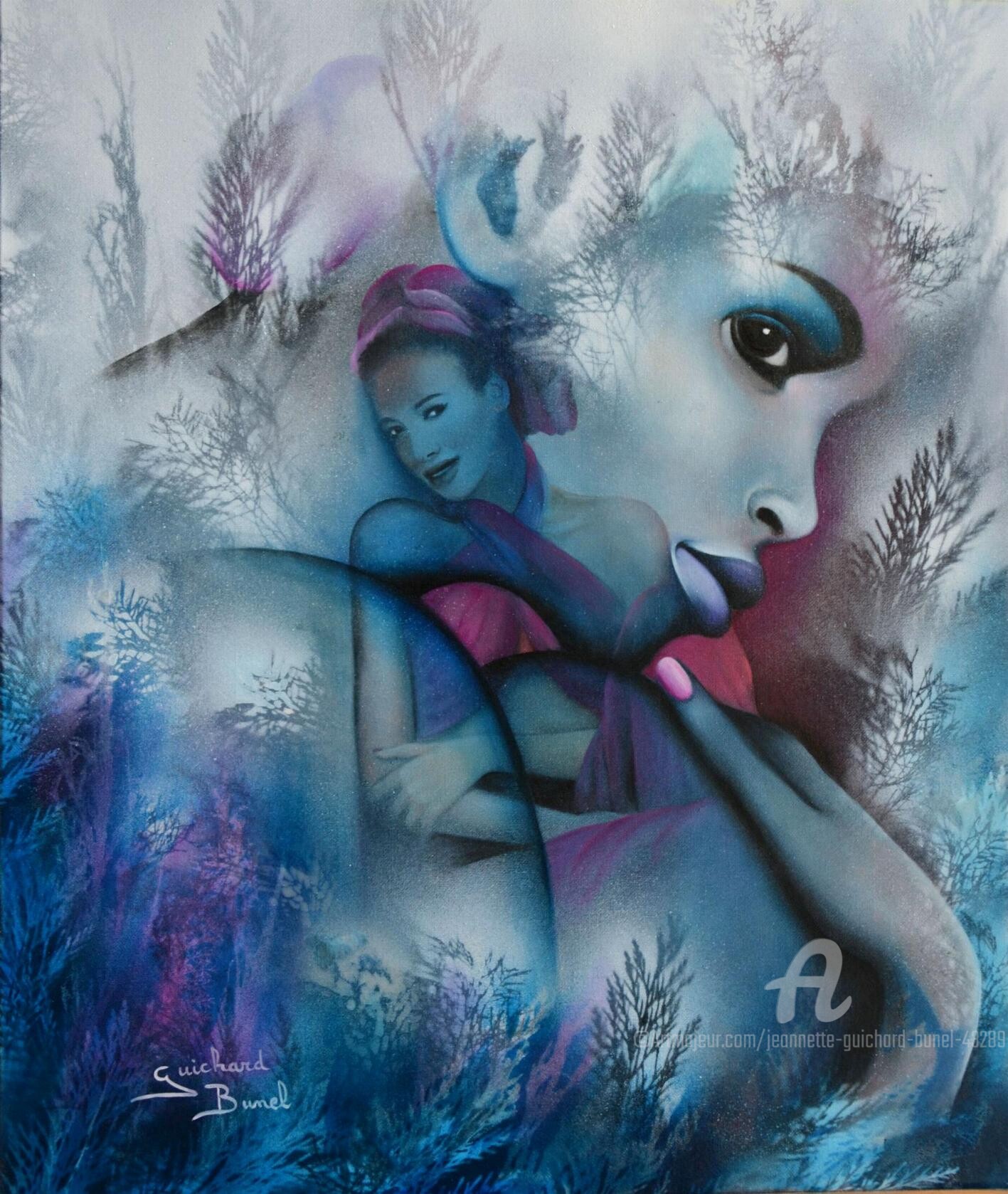 Rêve Blanc, Painting by Jeannette Guichard-Bunel | Artmajeur