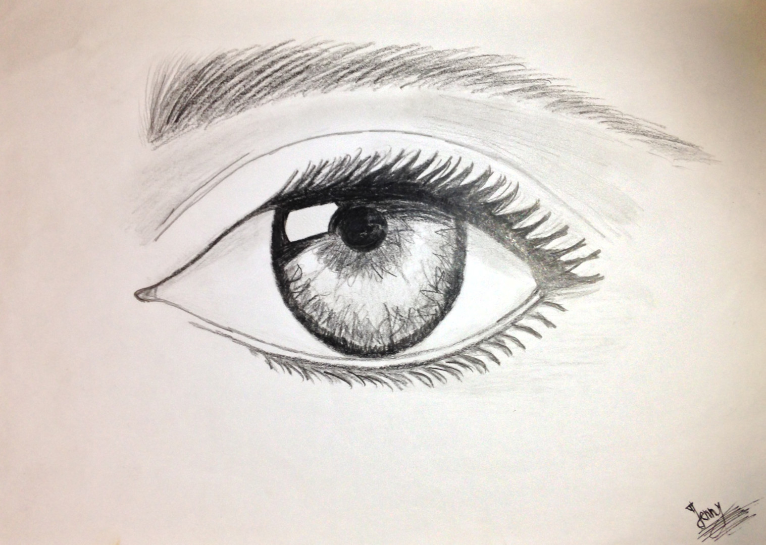 Рисунки карандашом для срисовки глаза
