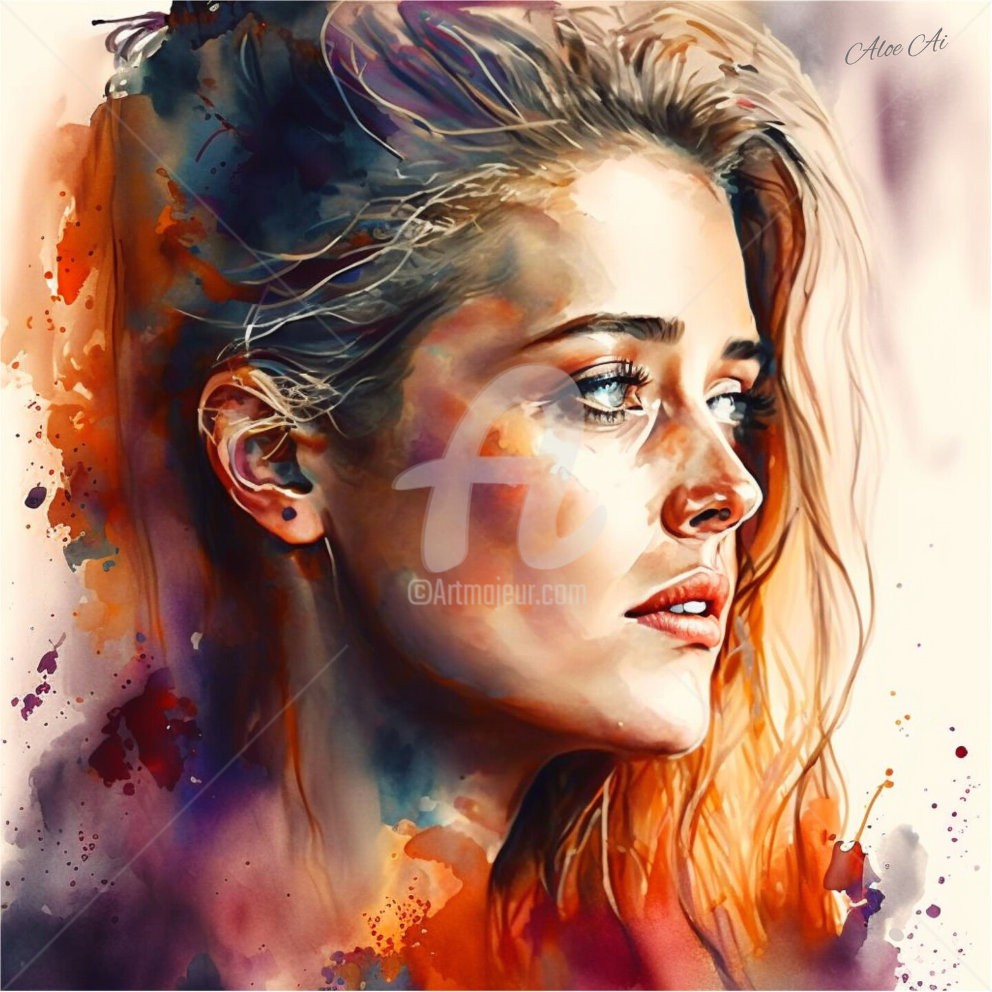 Amber Heard Amber Heard In Love Ambe デジタルアーツ Aloe Aiによって Artmajeur 