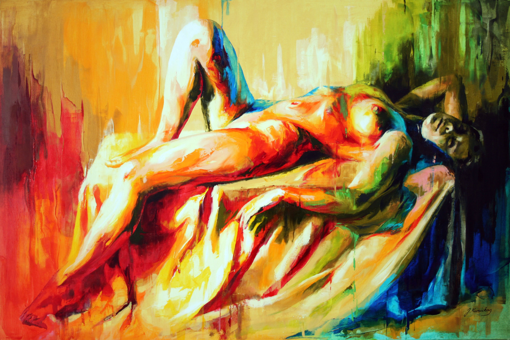 Colorful Nude Artworks & Paintings For Sale