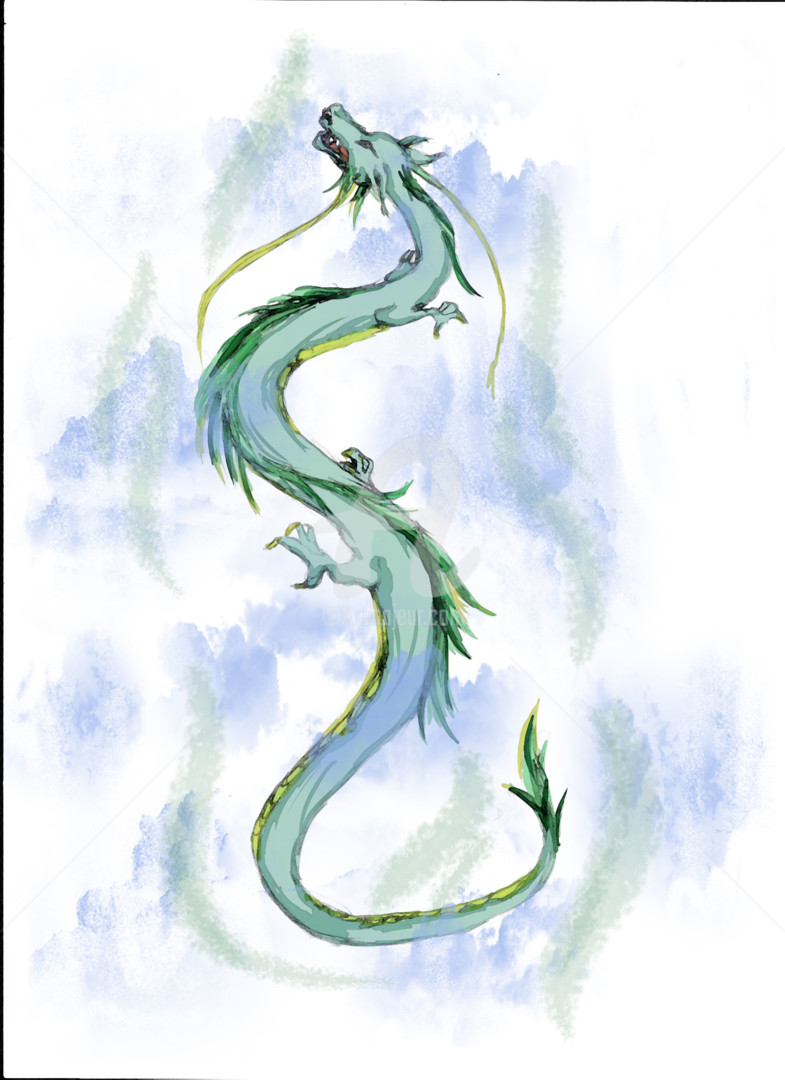 drawings of water dragons