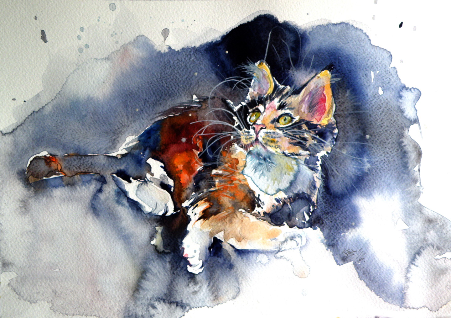 Кошки в акварельной живописи