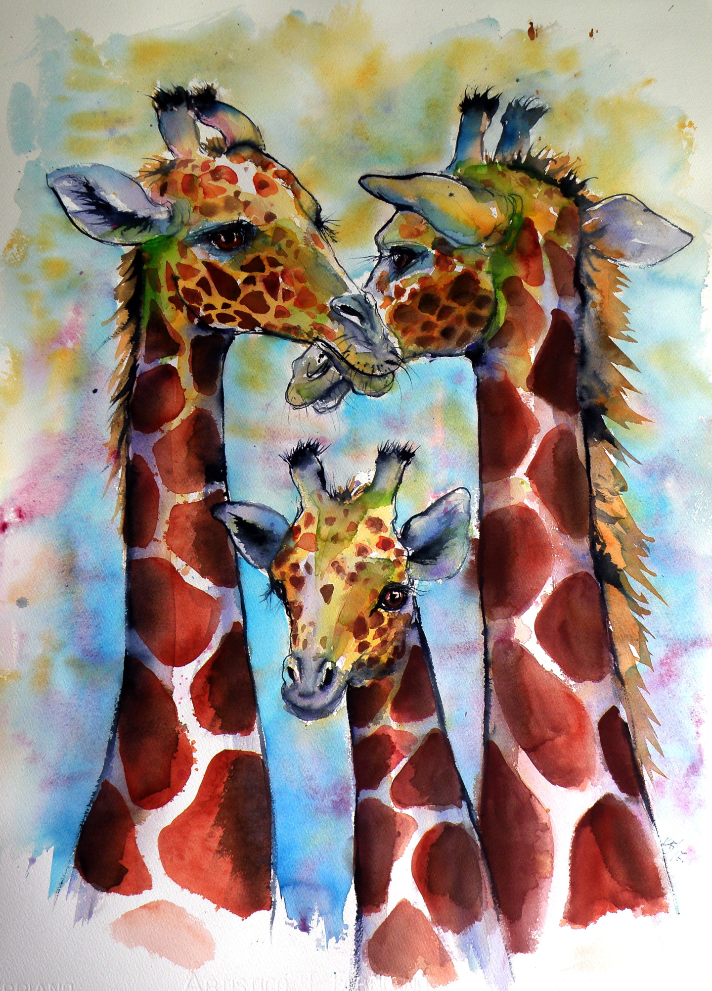 Жирафы в живописи