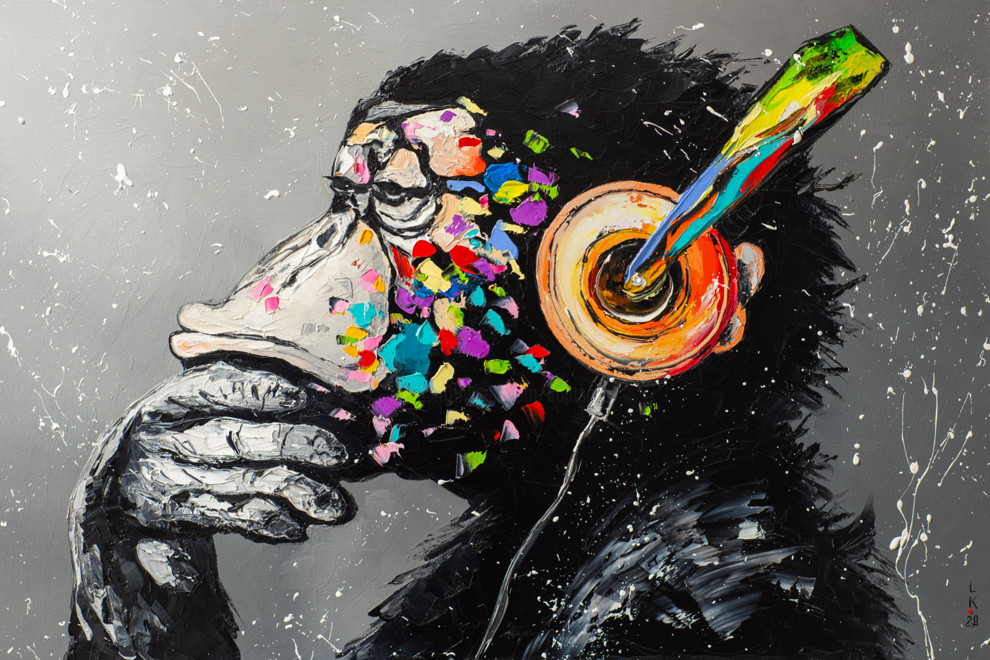 Современное искусство абстракция обезьяна