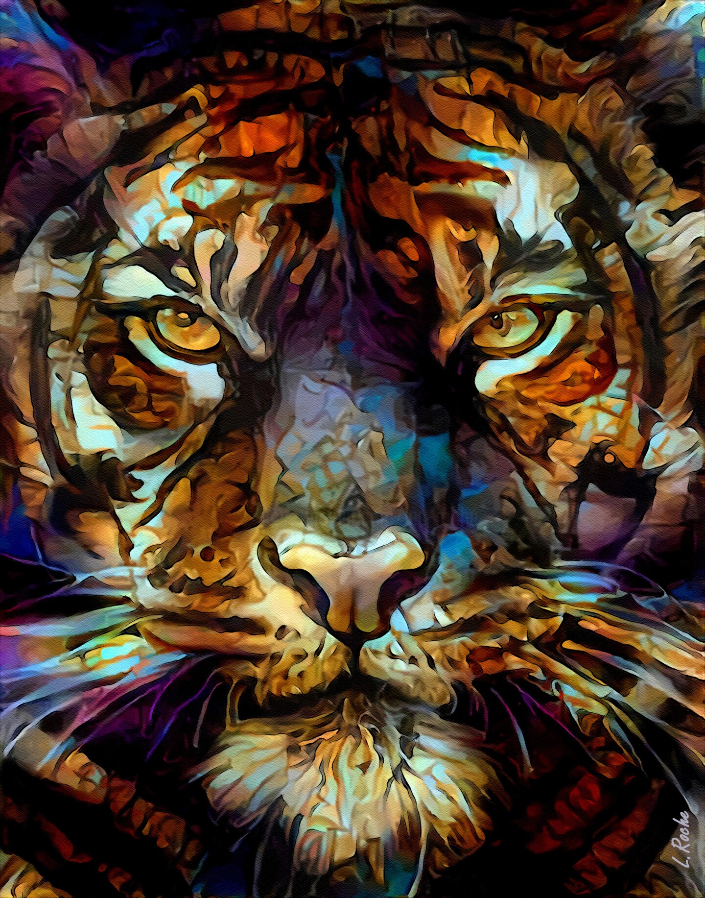 Леа Рош картины тигр