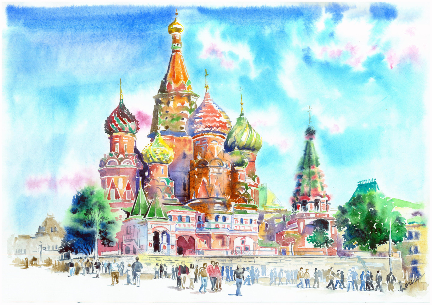 Алмазная мозаика городской пейзаж Москва