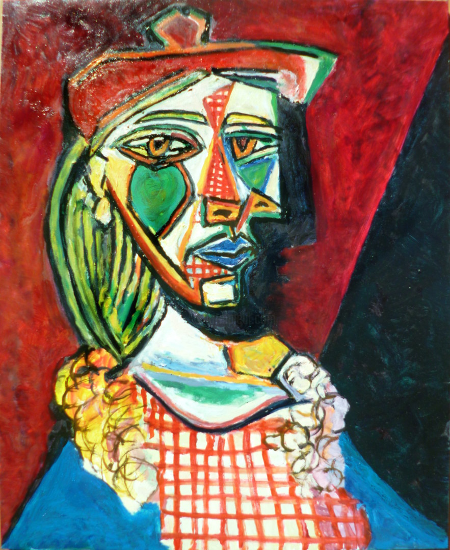 Femme Au Béret De Picasso_Huile-Sur-Toil, Painting by Laurent Wicker ...