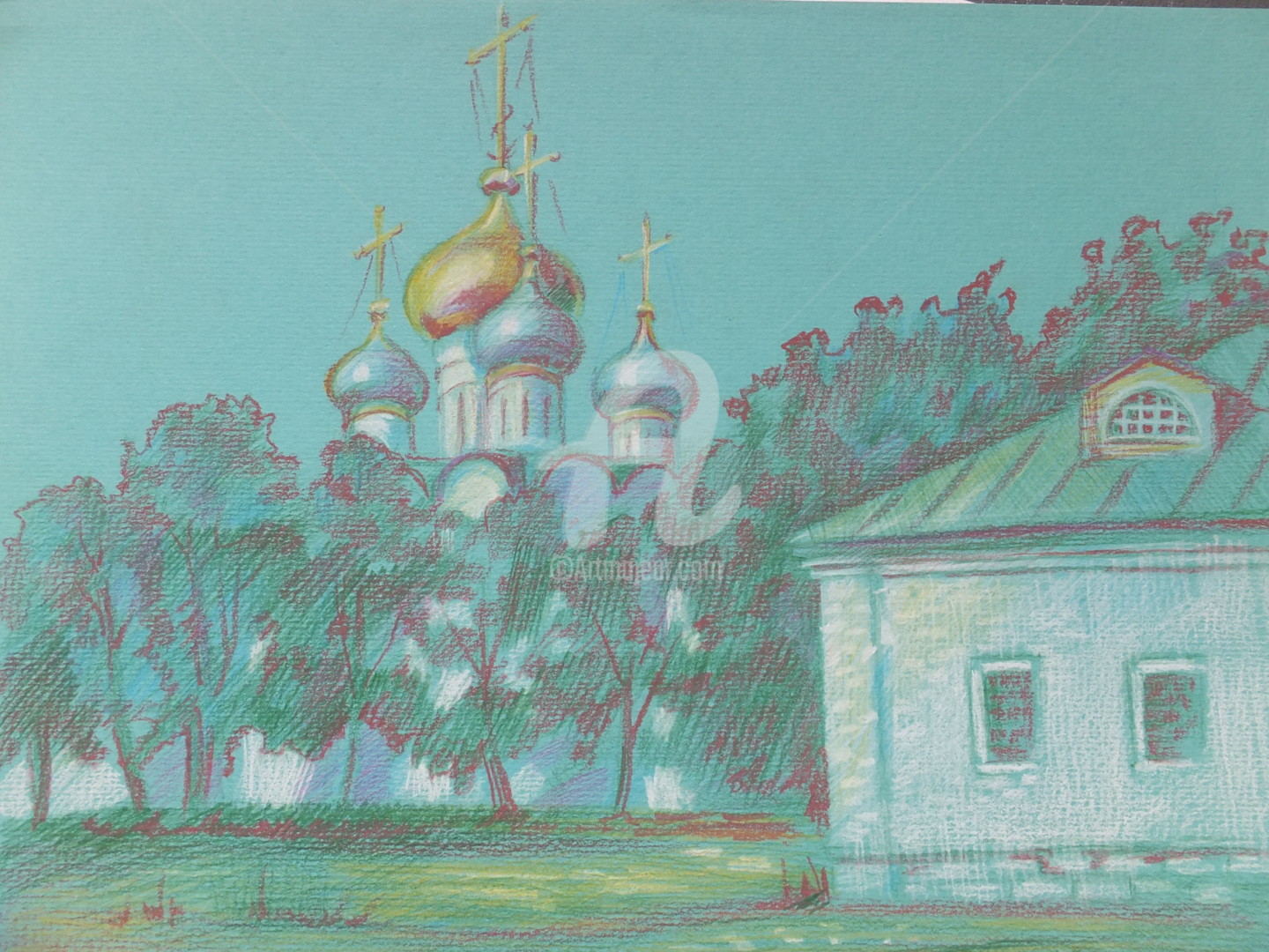 Смоленский собор Новодевичий монастырь картина м.Колесников