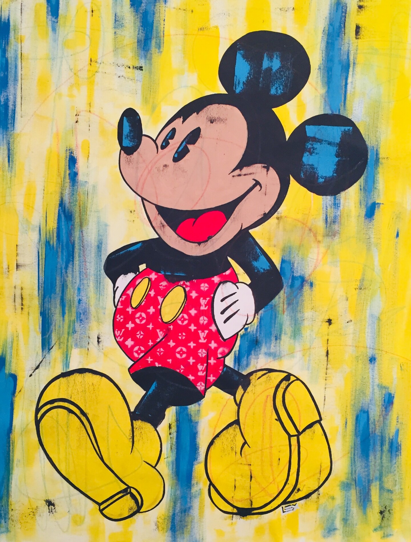 Mickey Mouse Vintage Louis Vuitton, Painting by Lex